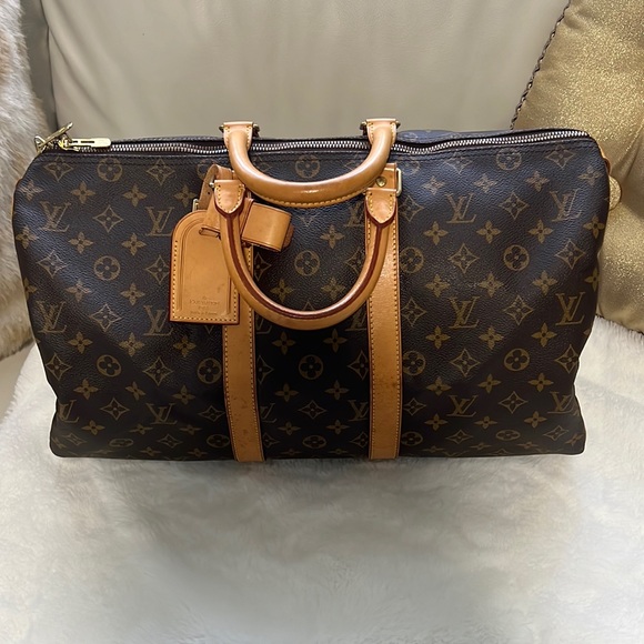 LOUIS VUITTON Keepall 45 Travel Boston Hand Bag Monogram Canvas - Picture 1 of 15